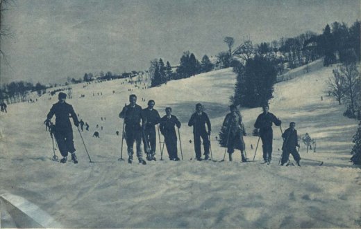 Slēpotāji pie Gaiziņkalna.1930.gadu beigas